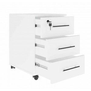 Noptiera cu 3 sertare White