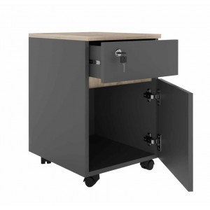 Noptiera cu sertar si usa Sonoma/Anthracite