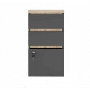 Noptiera cu 3 sertare Sonoma/Anthracite