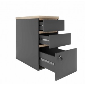 Noptiera cu 3 sertare Sonoma/Anthracite
