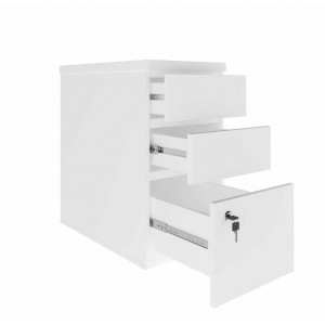 Noptiera cu 3 sertare White